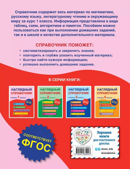 Фотография книги "Горохова, Пожилова: Наглядный справочник ученика 1 класса"