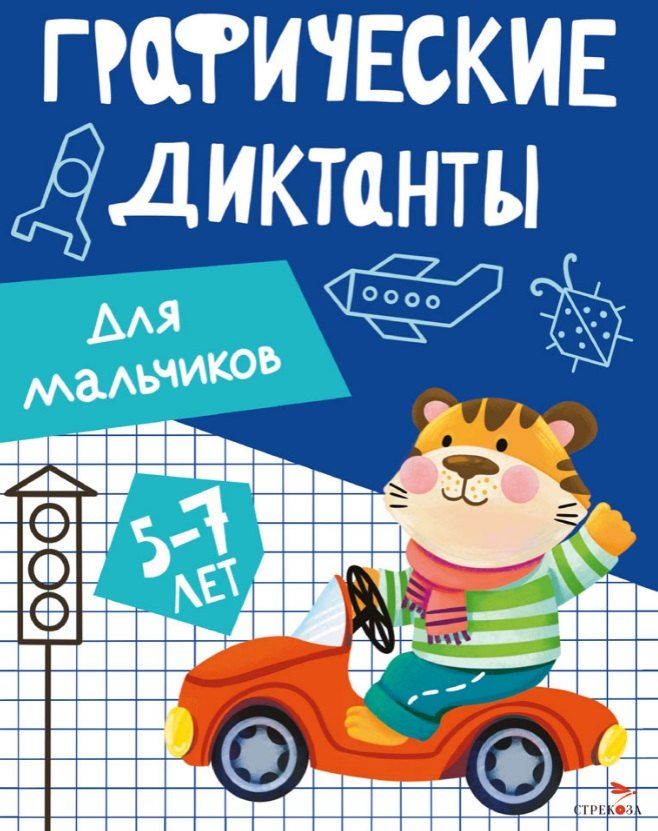 Обложка книги "И. Васильева: Графические диктанты. Для мальчиков"