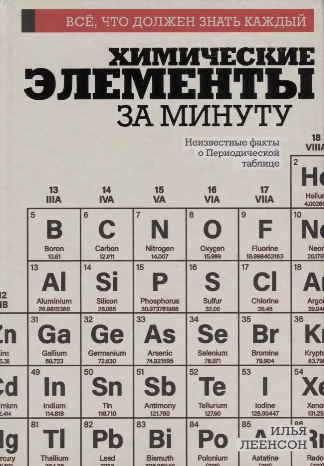 Обложка книги "Илья Леенсон: Химические элементы за минуту"