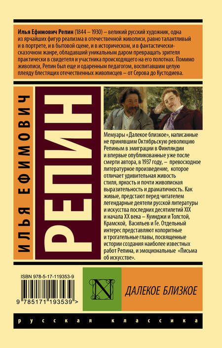 Фотография книги "Илья Репин: Далекое близкое"