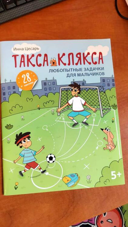 Фотография книги "Инна Цесарь: Любопытные задачки для мальчиков. 28 наклеек. 5+"