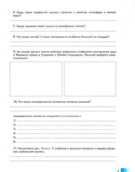 Фотография книги "Ираида Душина: География. 7 класс. Рабочая тетрадь №1 к учебнику И. В. Душиной, Т. Л. Смоктунович. ФГОС"