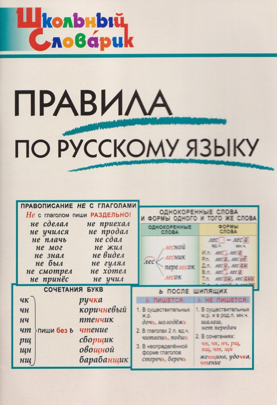 Обложка книги "Ирина Вячеславовна: Правила по русскому языку"