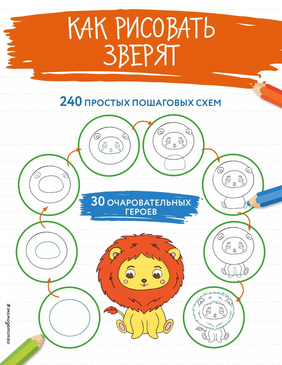 Обложка книги "Как рисовать зверят"