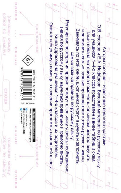 Фотография книги "Кантор, Нефедова, Узорова: Таблицы по русскому языку. Все виды разбора"