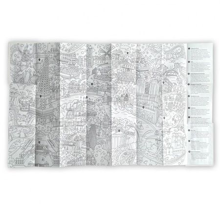 Фотография книги "Карта-раскраска Париж"