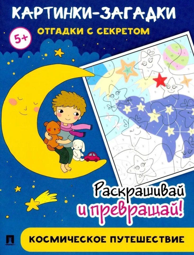 Обложка книги "Картинки-загадки. Отгадки с секретом. Космическое путешествие"
