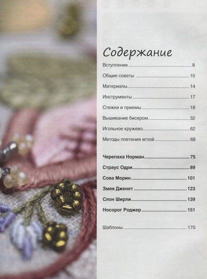 Фотография книги "Хейзел Бломкамп: Волшебные животные в технике якобинской вышивки : Авторские эскизы, пошаговые описания"