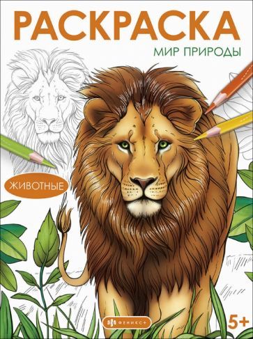 Обложка книги "Книжка-раскраска Мир природы. Животные"