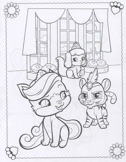 Фотография книги "Королевские питомцы: Пушистые истории. Раскраска № 3 (Султан и Милашка)"