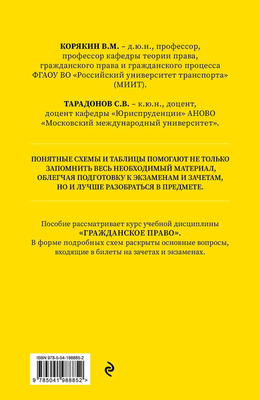 Обложка книги "Корякин, Тарадонов: Гражданское право в схемах и определениях. Общая и особенная части"