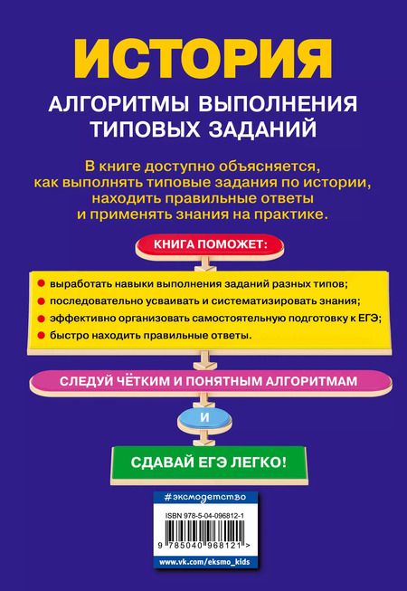 Фотография книги "Кошелева, Кужель: ЕГЭ. История. Алгоритмы выполнения типовых заданий"