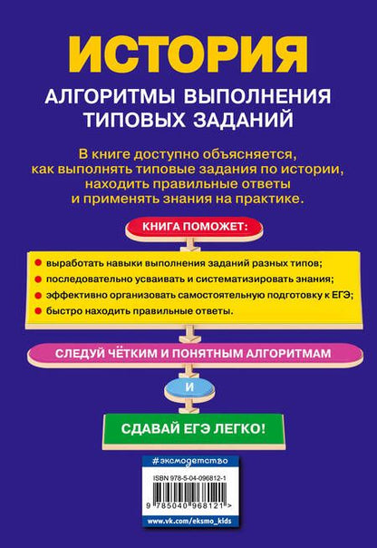 Фотография книги "Кошелева, Кужель: ЕГЭ. История. Алгоритмы выполнения типовых заданий"