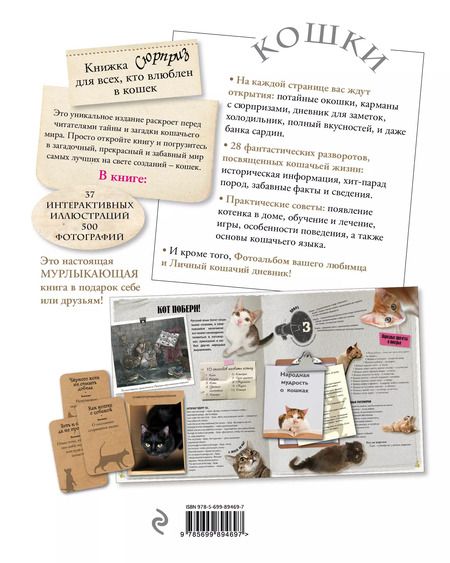 Фотография книги "Кошки. Книжка-сюрприз для всех, кто влюблен в кошек (Лицензия)"