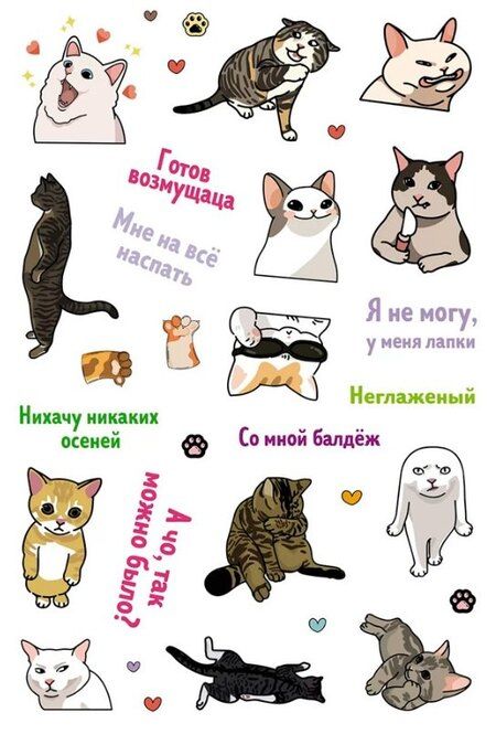 Фотография книги "Котомемы. Наклейки"