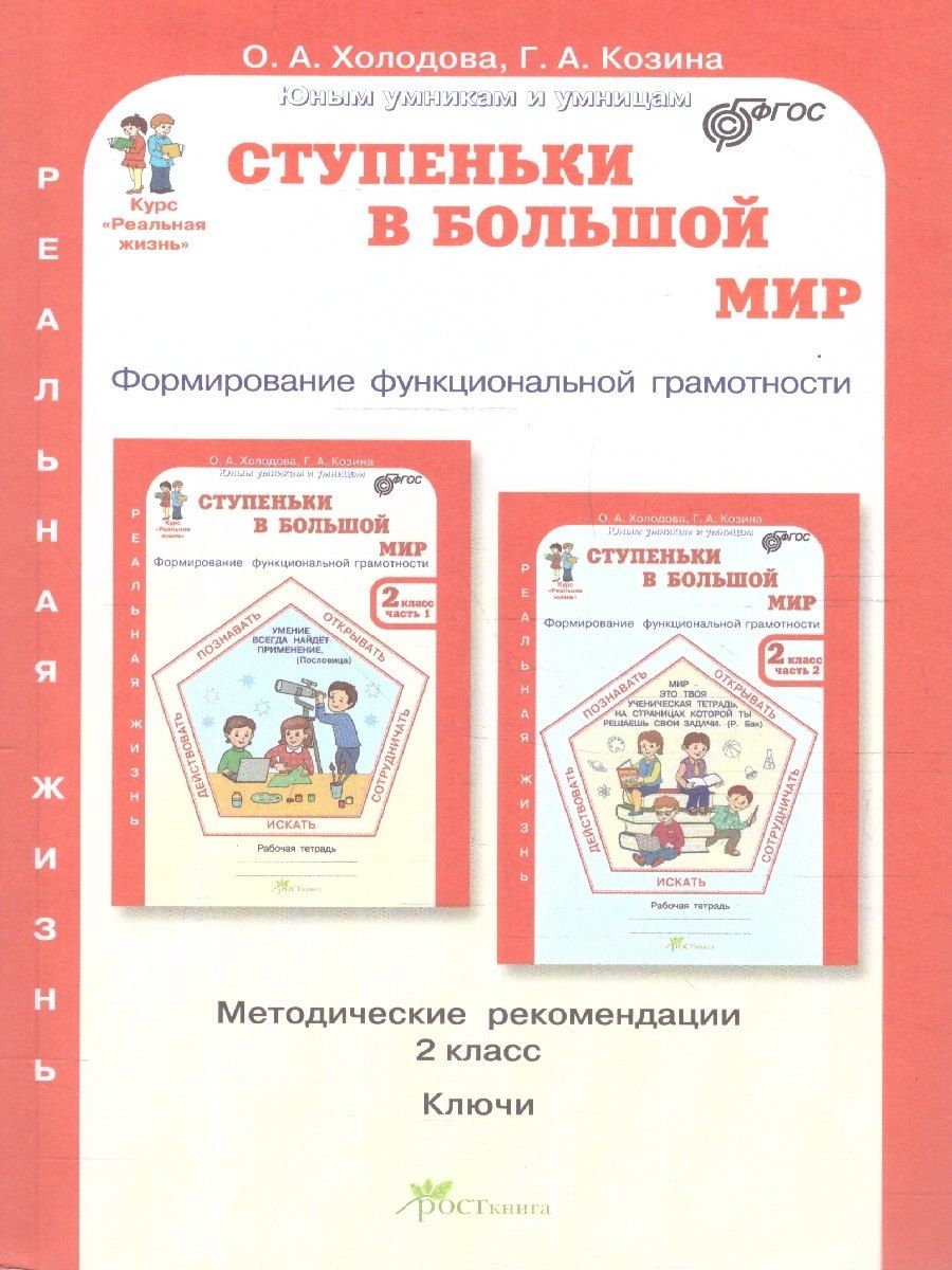 Обложка книги "Козина, Холодова: Холодова. Ступеньки в большой мир. Формирование функцииональной грамотности. Методика. 2 кл. (ФГОС)"