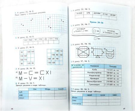Фотография книги "Козлова, Рубин, Гераськин: Математика. 4 класс. Дидактический материал. ФГОС"