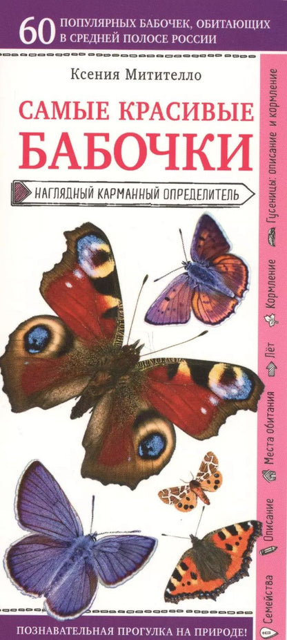 Обложка книги "Ксения Митителло: Бабочки. Наглядный карманный определитель"