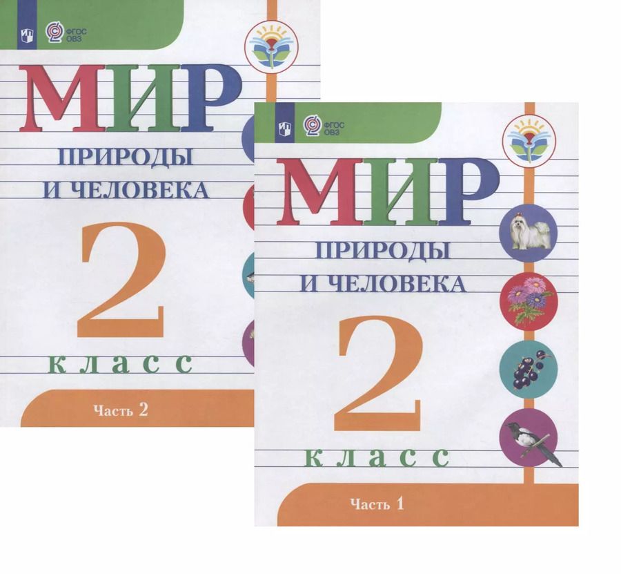 Обложка книги "Куртова, Матвеева, Попова, Ярочкина: Мир природы и человека. 2 класс. В 2-х частях. Учебник для детей с интеллектуальными нарушениями (комплект из 2 книг)"