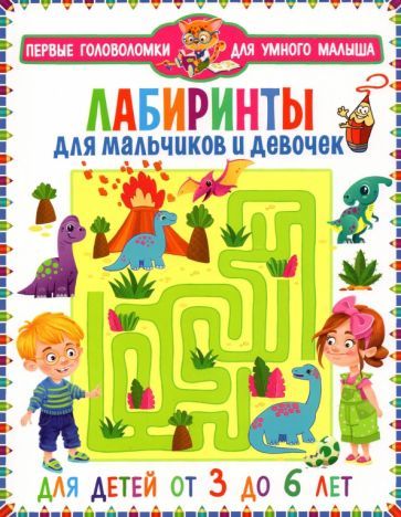 Обложка книги "Лабиринты для мальчиков и девочек. От 3 до 6 лет"