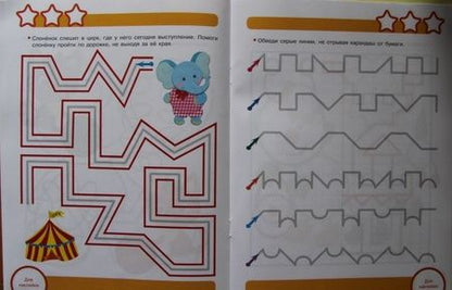 Фотография книги "Лариса Маврина: Прописи. Готовимся к письму. Рабочая тетрадь с наклейками"