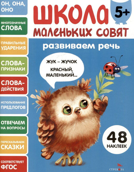 Обложка книги "Лариса Викторовна: Развиваем речь. 48 наклеек"