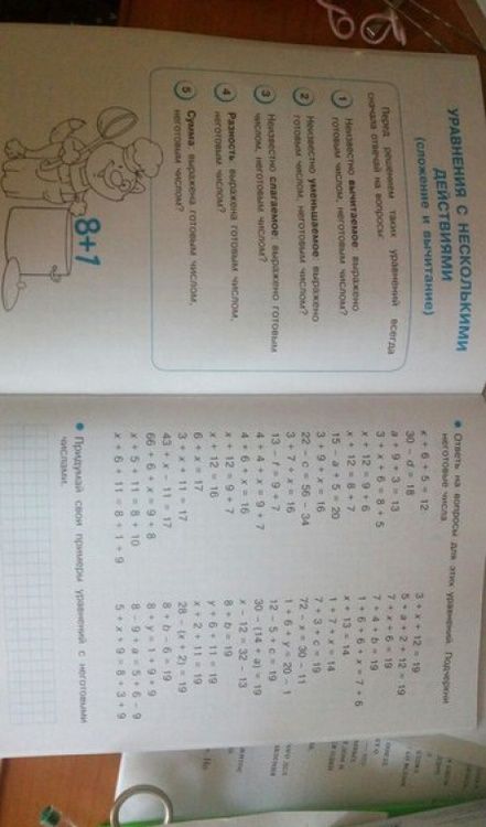 Фотография книги "Лариса Знаменская: Тренажер. Учимся решать уравнения"