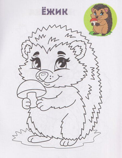 Фотография книги "Лесные зверушки. Книжка-раскраска"