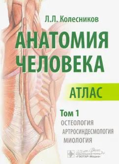Обложка книги "Лев Колесников: Анатомия человека. Атлас в 3-х томах. Том 1. Остеология, артросиндесмология, миология"