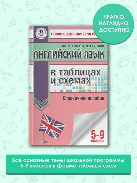Фотография книги "Лидия Гудкова: Английский язык в таблицах и схемах. 5-9 классы. Справочное пособие"