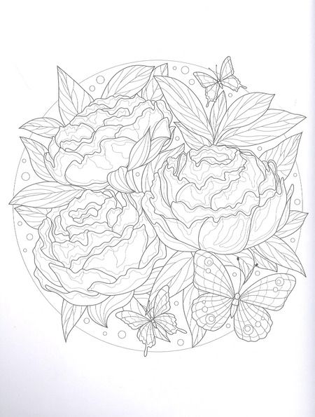 Фотография книги "Линда Тейлор: Flowers-2.Творческая раскраска великолепных цветов"