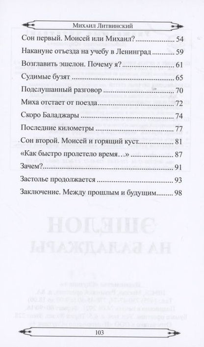 Фотография книги "Литвинский: Эшелон на Баладжары"