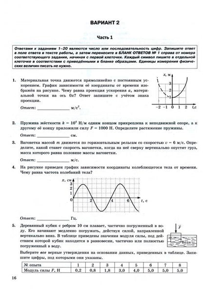 Фотография книги "Лукашева, Чистякова: ЕГЭ-2024. Физика. 15 вариантов. Типовые варианты экзаменационных заданий"