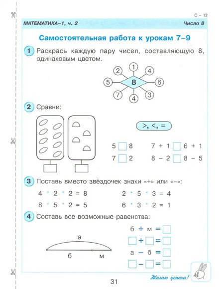 Фотография книги "Людмила Петерсон: Математика. 1 класс. Самостоятельные и контрольные работы. В 2-х частях. Часть 1. ФГОС"