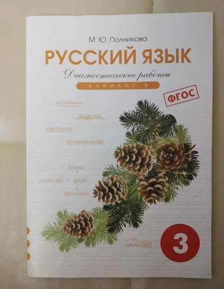 Фотография книги "М. Полникова: Русский язык. 3 класс. Диагностические работы. Вариант 1"
