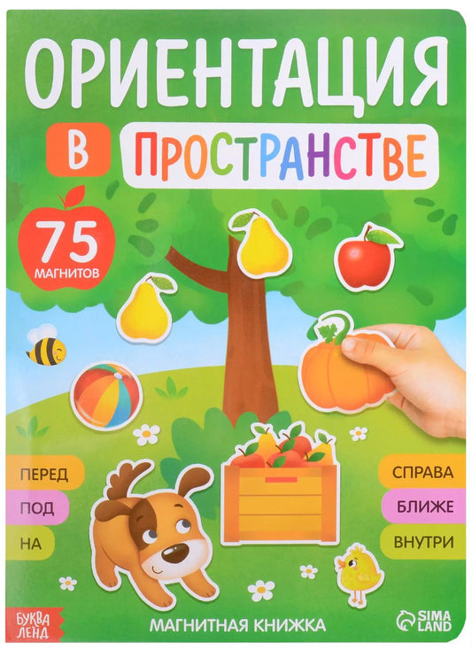 Обложка книги "Магнитная книжка "Ориентация в пространстве". 75 магнитов"