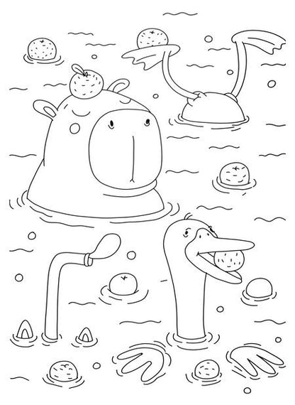 Фотография книги "МАКСИ-РАСКРАСКА. КАПИБАРА И ДРУЗЬЯ"