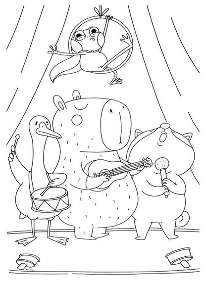 Фотография книги "МАКСИ-РАСКРАСКА. КАПИБАРА И ДРУЗЬЯ"