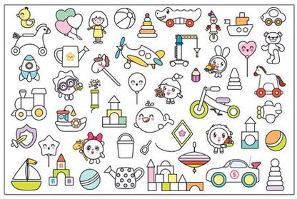 Фотография книги "Мария Лозовская: Малышарики. Игра-раскраска. Игрушки"