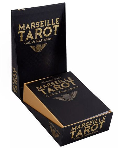 Фотография книги "Marseille Tarot. Gold & Black Edition (карты + книга)"