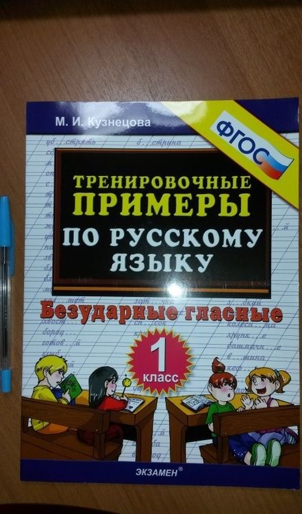 Фотография книги "Марта Кузнецова: Русский язык. 1 класс. Тренировочные примеры. Безударные гласные. ФГОС"
