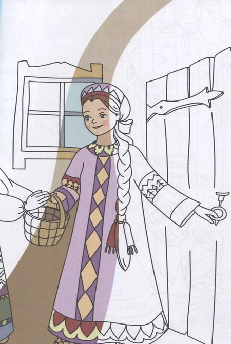 Фотография книги "Маша и медведь. Сказка-раскраска"