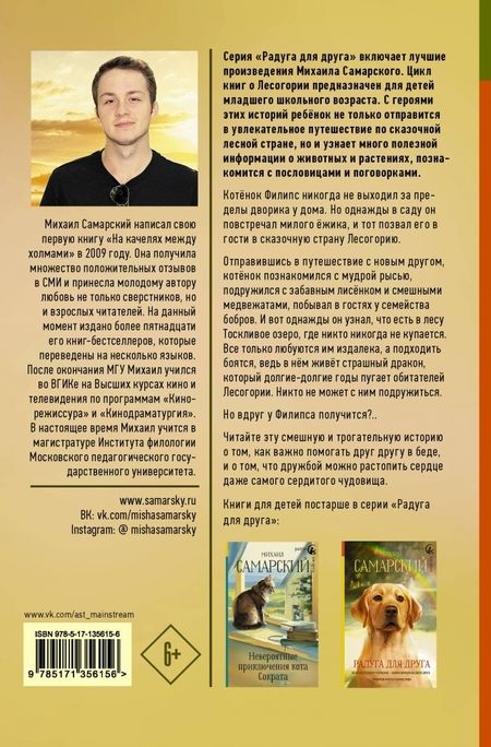 Фотография книги "Михаил Самарский: Лесогория. Приключения котёнка Филипса в сказочной стране"