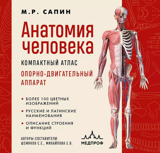 Обложка книги "Михаил Сапин: Анатомия человека. Компактный атлас. Опорно-двигательный аппарат"