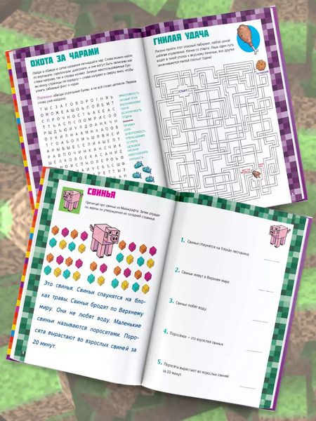 Фотография книги "MINECRAFT. Большая книга головоломок и игр на каникулах для майнкрафтеров"