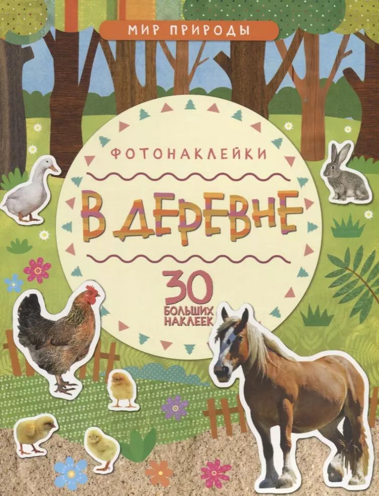 Обложка книги "Мир природы. Фотонаклейки. В деревне"