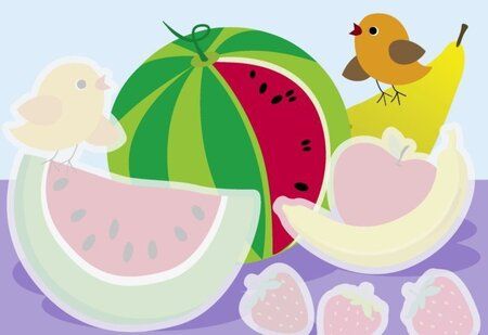 Фотография книги "Многоразовые водные раскраски. Выпуск 9 "Фрукты""