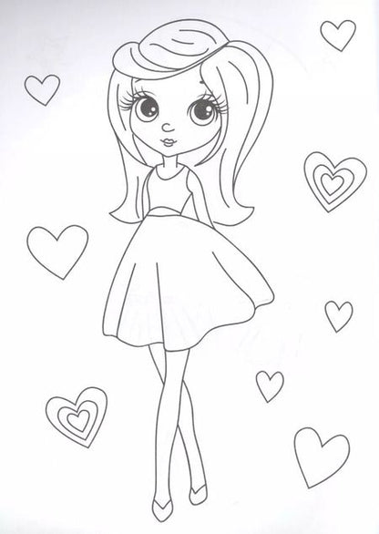 Фотография книги "Модные девчонки. Раскраска"