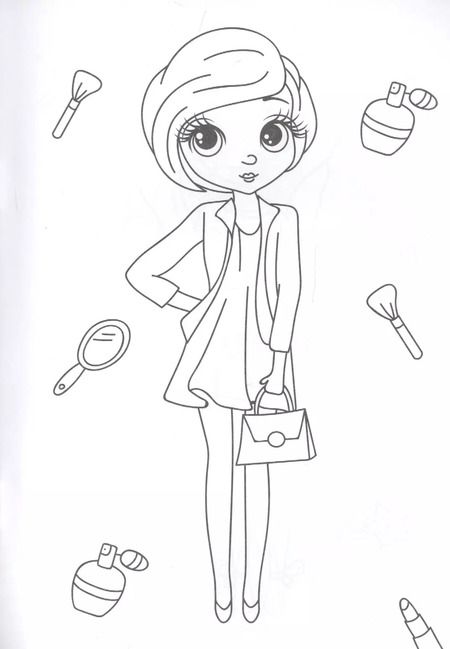 Фотография книги "Модные девчонки. Раскраска"