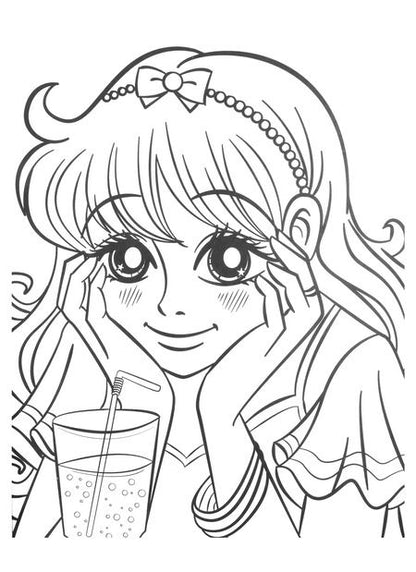 Фотография книги "Моэ-персонажи. Аниме раскраска"